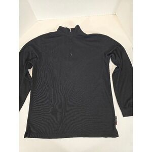 Rockport Mens M Black Polartec‎ 1/4 Zip Pullover Long Sleeve Athletic Top
